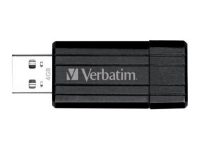 USB FlashDrive 64GB Verbatim PinStripe (Schwarz/Black) Blister