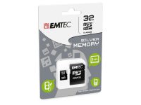 MicroSDHC 32GB EMTEC +Adapter CL4 Silver Memory Blister