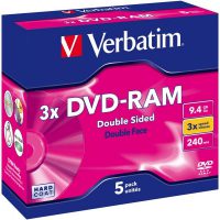 DVD-RAM 9.4GB Verbatim 3x Cart. Typ4 5er Jewel Case 43493