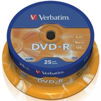 DVD-R 4.7GB Verbatim 16x 25er Cakebox 43522